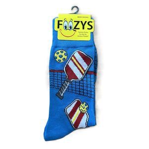 NWT Foozys Blue Pickleball Themed Crew Length Socks Mens One Size